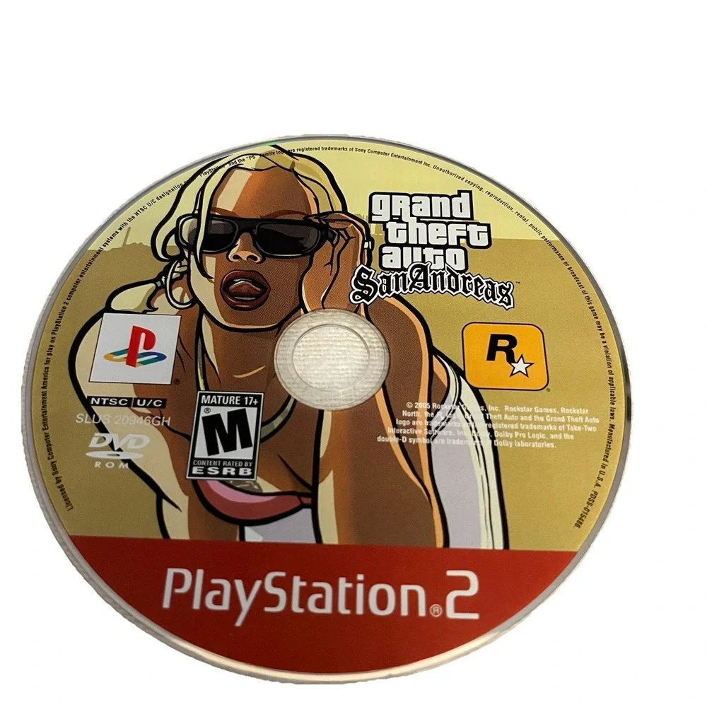 PlayStation 2 Grand Theft Auto San Andreas Clean Instructions And Poster